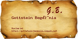 Gottstein Begónia névjegykártya